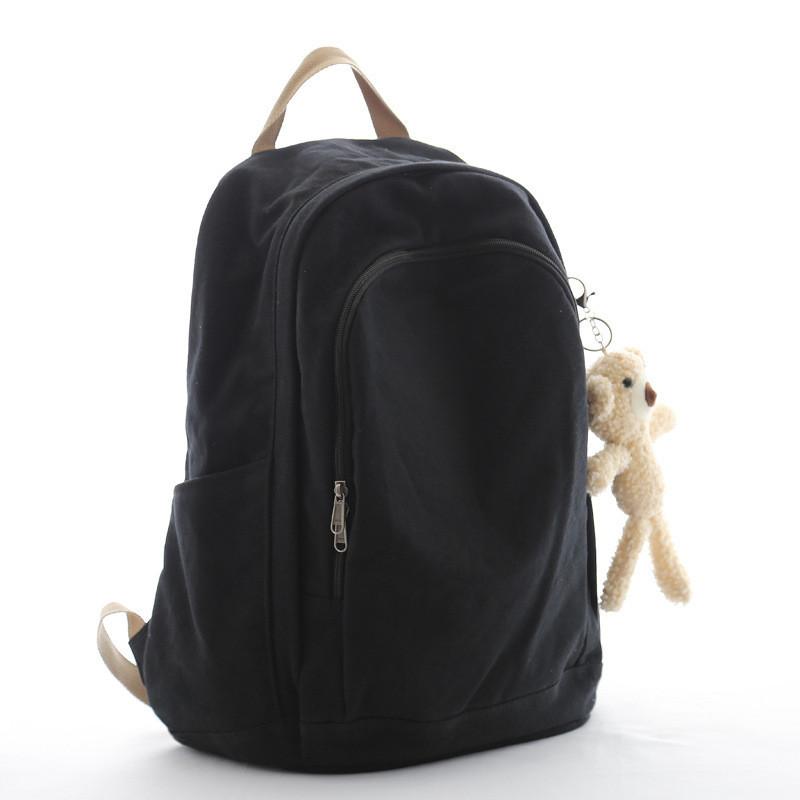 Original Simple Canvas Backpack For Women Men Large Capacity 16-inch Laptop Bag