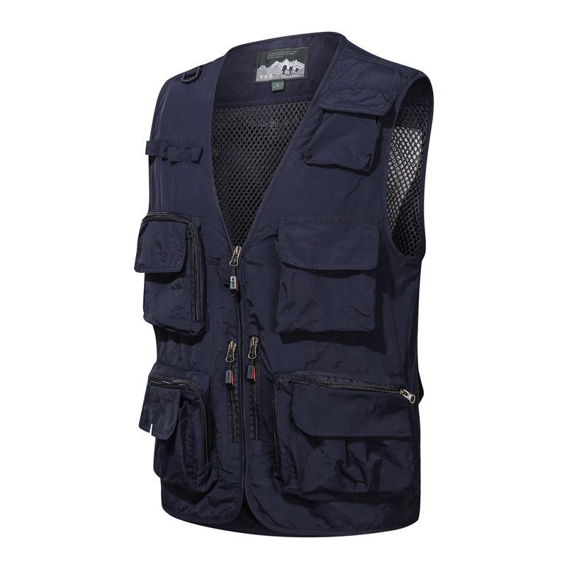 Four Seasons Vest Men's Outdoor Multi-Pocket Fishing Photography Vest Advertising Large Size Vest
