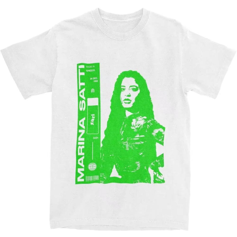 

Мужские и женские футболки Евровидение 2024 Греция Марина Сатти Зари Одежда Смешная футболка Футболка Одежда Лето XXXXXL белый
