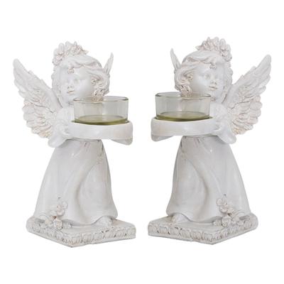 Portacandele Angelo Collezione Angelo Statuetta per Ricordo Funerale Commemorazione