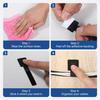 80 PCS Adhesive Hook and Loop Cord Ties, Adjustable Appliance Cord Organizer Multi-Purpose Cords Ties for Charging Cables Household Office Kitchen