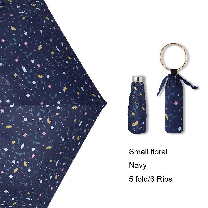 

Новый модный милый мини-зонт, пять складных УФ-зонтов, роскошный женский зонт от дождя, портативный летний уличный карманный зонт от солнца