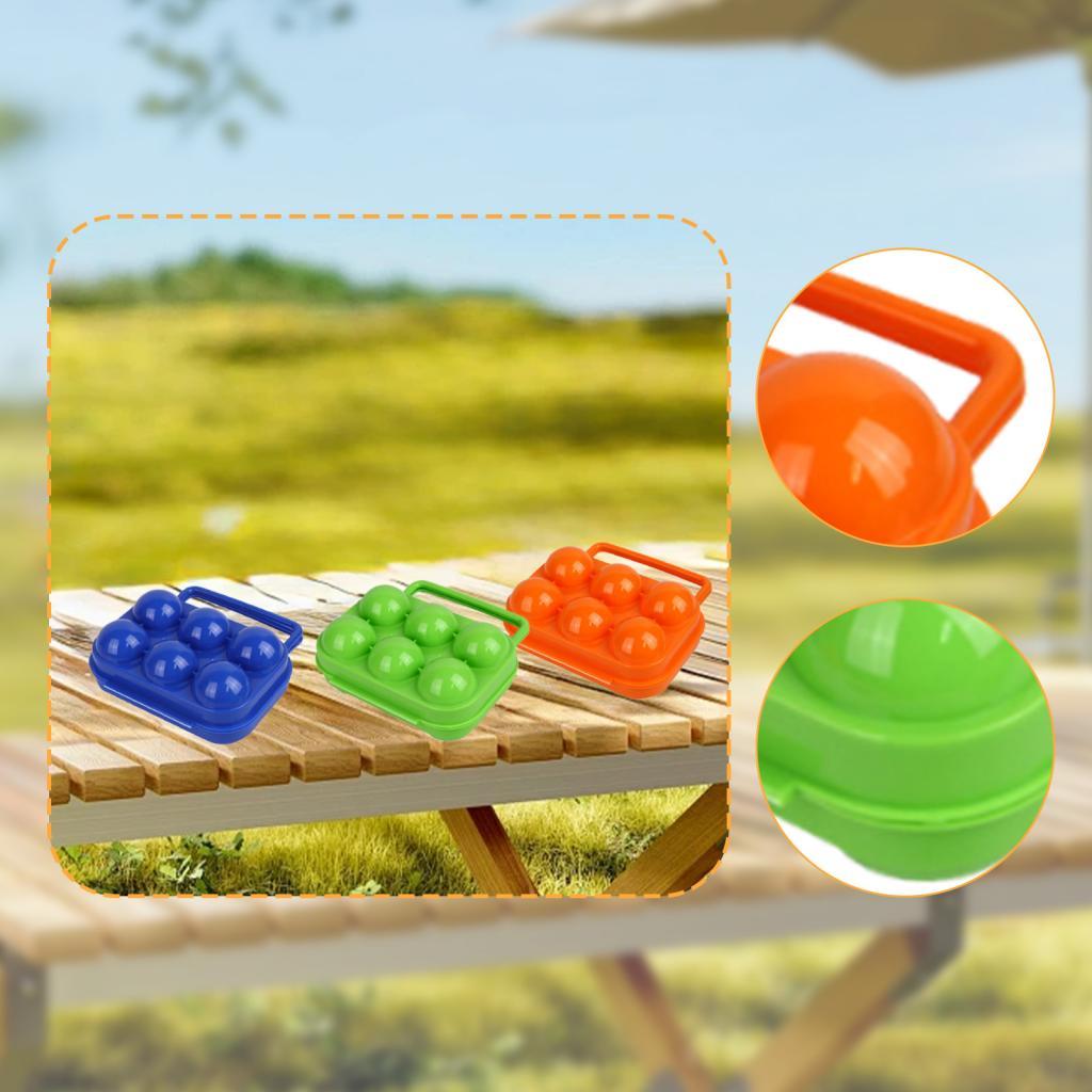 Egg Container with 6 Compartments, Practical for Camping And Outdoor Activities.