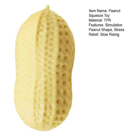 1/2/3Pcs Simulation Peanut Squeeze Toy Stress Relief Slow Rising Stretchy Peanut Sensory Toy