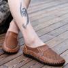 38-50 Men's Summer Anti-skid Breathable Wear-resistant Rubber Soft Sole Moccasins Beach Shoes Driving Car Shoes