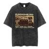 British Rock Band Radiohead Classic Poster Graphic Print T-shirt Men Women Streetwear Hip Hop Vintage Washed Cotton Loose Oversized Top Summer New Tee