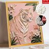 Pearl Art Painting Kit for Adults and Beginners Majestic Tiger Sparkling Painting Craft Home Wall Decor Handmade Gift
