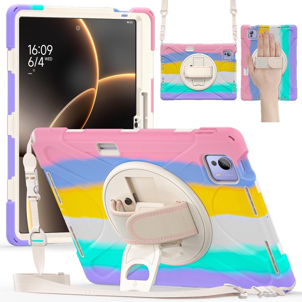 For Xiaomi Pad 7 Ultra Kickstand Case TPU PC Silicone Tablet Cover with Shoulder Strap