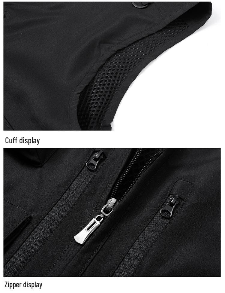 Men's Spring/Summer Outdoor Multi-Pocket Fishing Vest - Customizable Logo