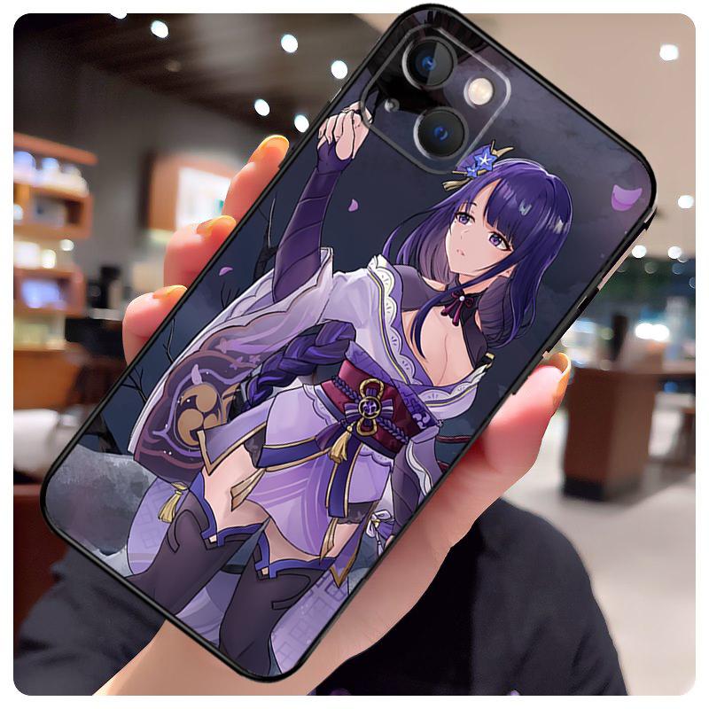 Genshin Impact Raiden Shogun Baal Case For iPhone 17 Pro Max 15 14 13 11 12 16 Pro Max mini 15 16 Plus 16e 17 Air Phone Cover