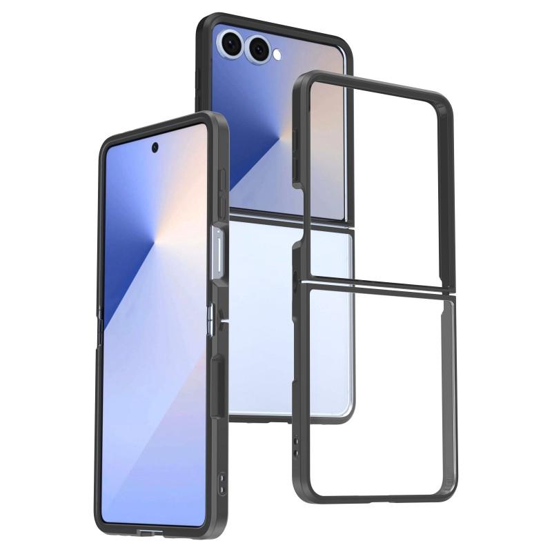

Suitable Z FIip7 Anti-scratch Transparent Case Two-in-one Phone FIip6 Drop Resistance Protective Cover Z Flip 6 чёрный