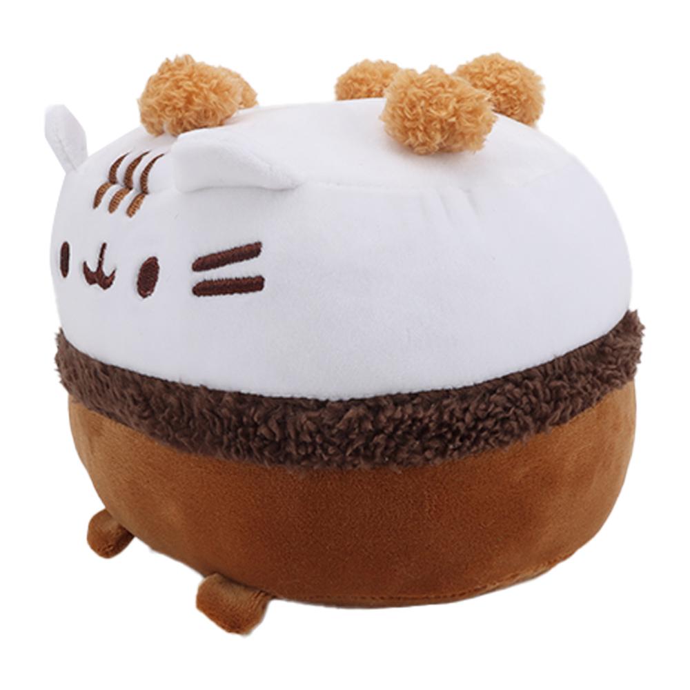 Kawaii Ice Cream Cake Fat Cat Plushies Soft Stuffed Animals Pillow Accompany Sleep Toys Home Decoration Kids Toy Birthday Gifts