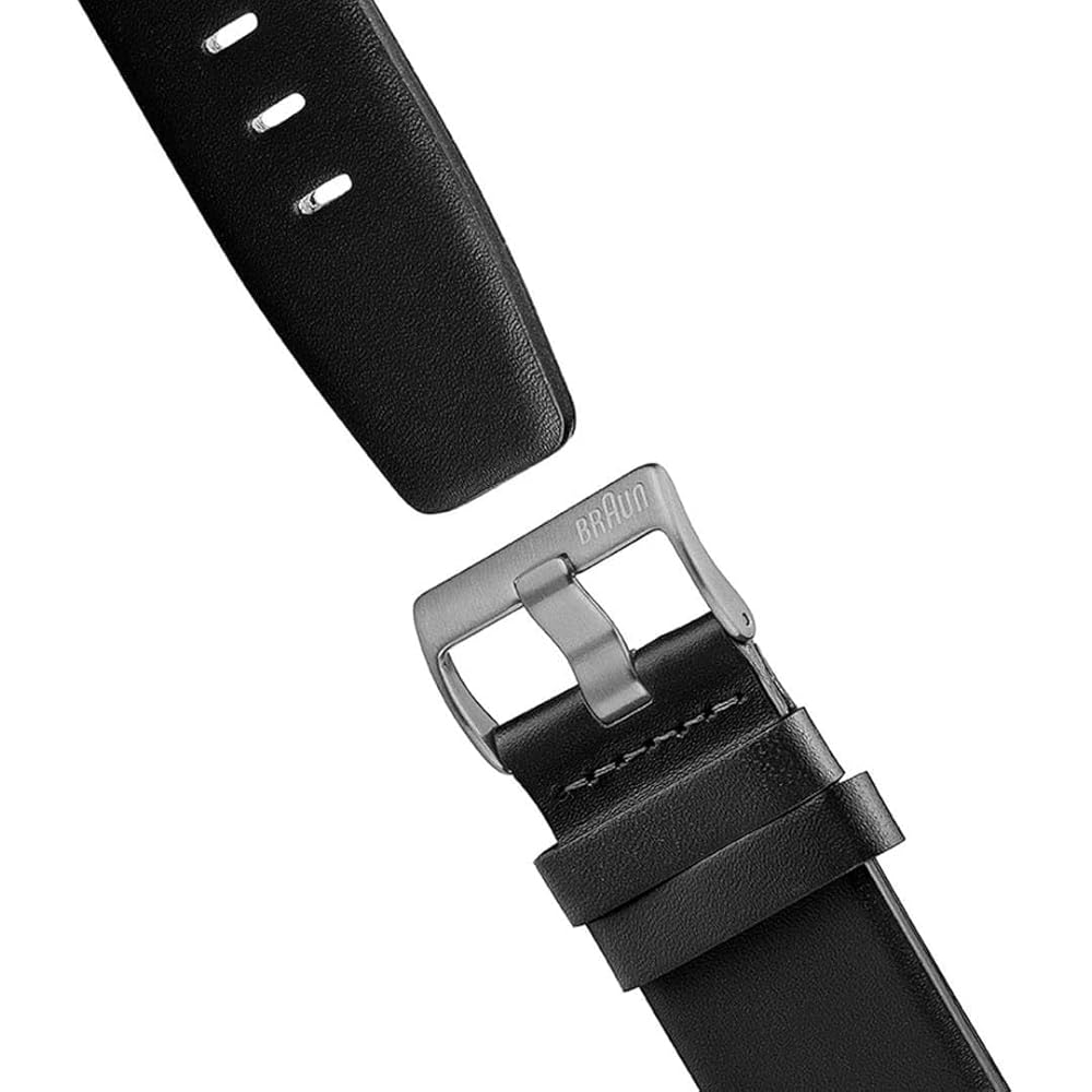 [Offiziell in Japan importiert] BRAUN für Männer & Frauen (Unisex) Uhr, Schwarzes Leder, BN0021BKG