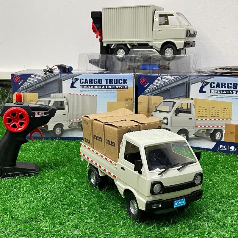 1Set Christmas Surprise Gifts 1:16 Wpl D12 Rc Car Simulation Drift Climbing Truck Led Light Cargo Rc Electric Toy Model For Boys