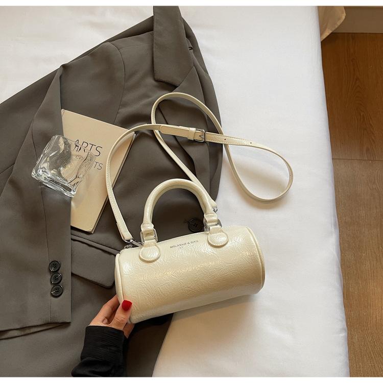 Popular Retro Small Bag Women's 2025 New Spring and Summer Versatile Messenger Bag Handbag Cylinder Bag