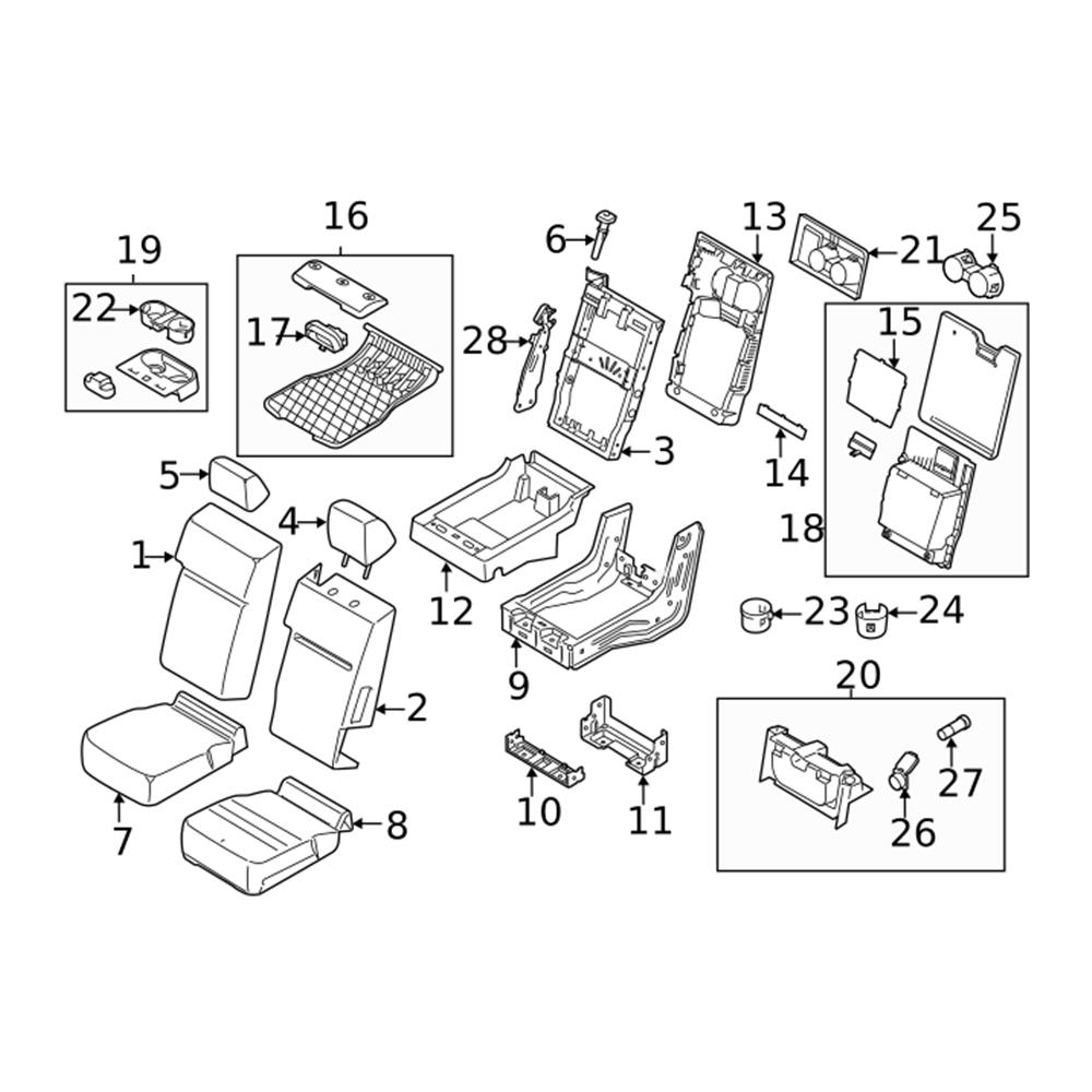 Armrest Cup Holder for Ford (FL3Z-1813562-AF)