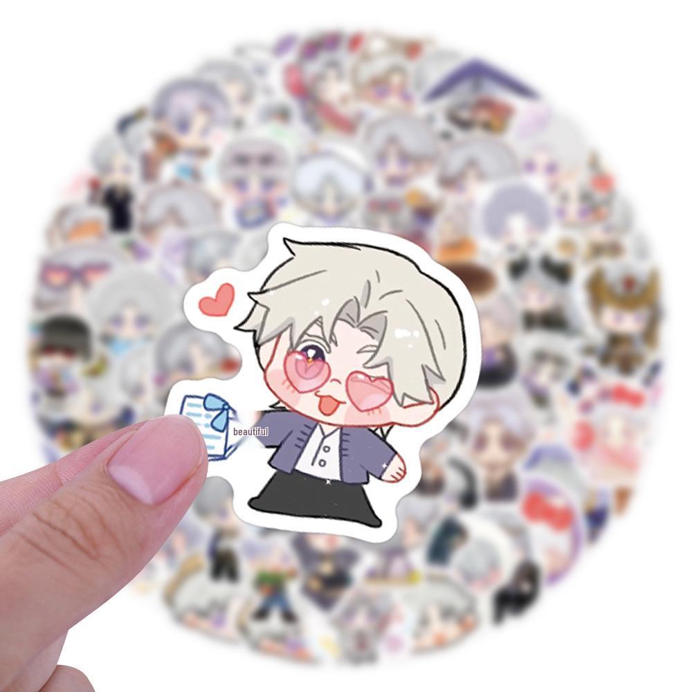 Charlie Su QQ Anime Stickers - 100 Sheets for Laptop, Journal, Phone Case, and Decor.