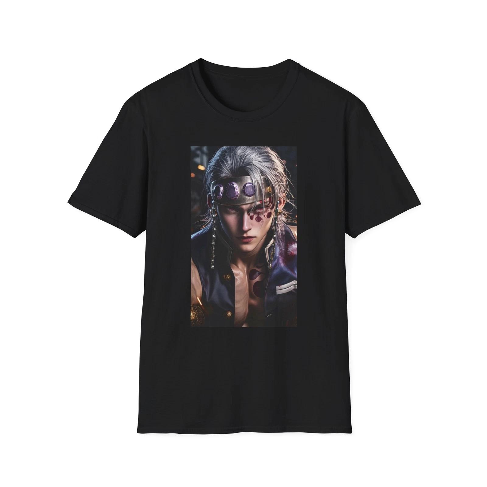 Anime Soft T-Shirt, KnY Tengen Uzui Realistic 1, Unisex JL Anime Front Printed 110