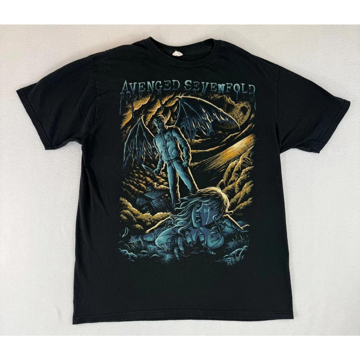 

Avenged Sevenfold T-Shirt Black Nightmare Blue Demon Graphic Band Tee High-end Luxury Is for Both Men and Women Top Y2k XXXXXL чорний