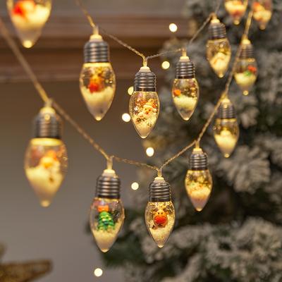 15cm 10 LED, Santa Snowman Tree Gift Set, Holiday Lights, Indoor Outdoor Lights, Home Decor (Batteries Not Included)