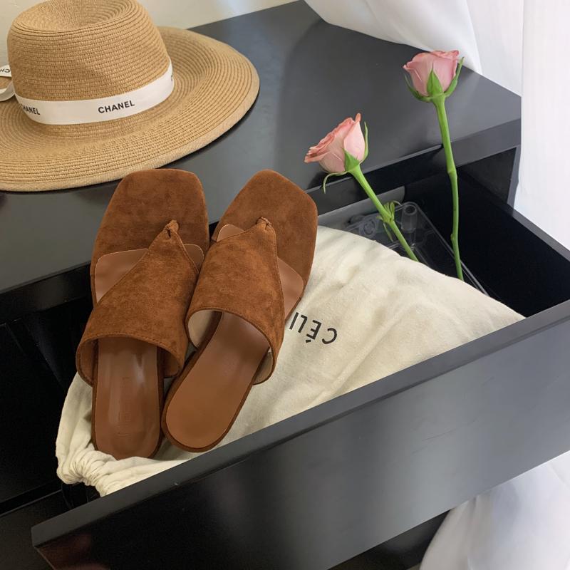 Bailamos Summer New Brand Women Slipper Fashion Med Square Heel Outdoor Slides Shoes Ladies Casual Vaction Flip Flops Sandals Mu