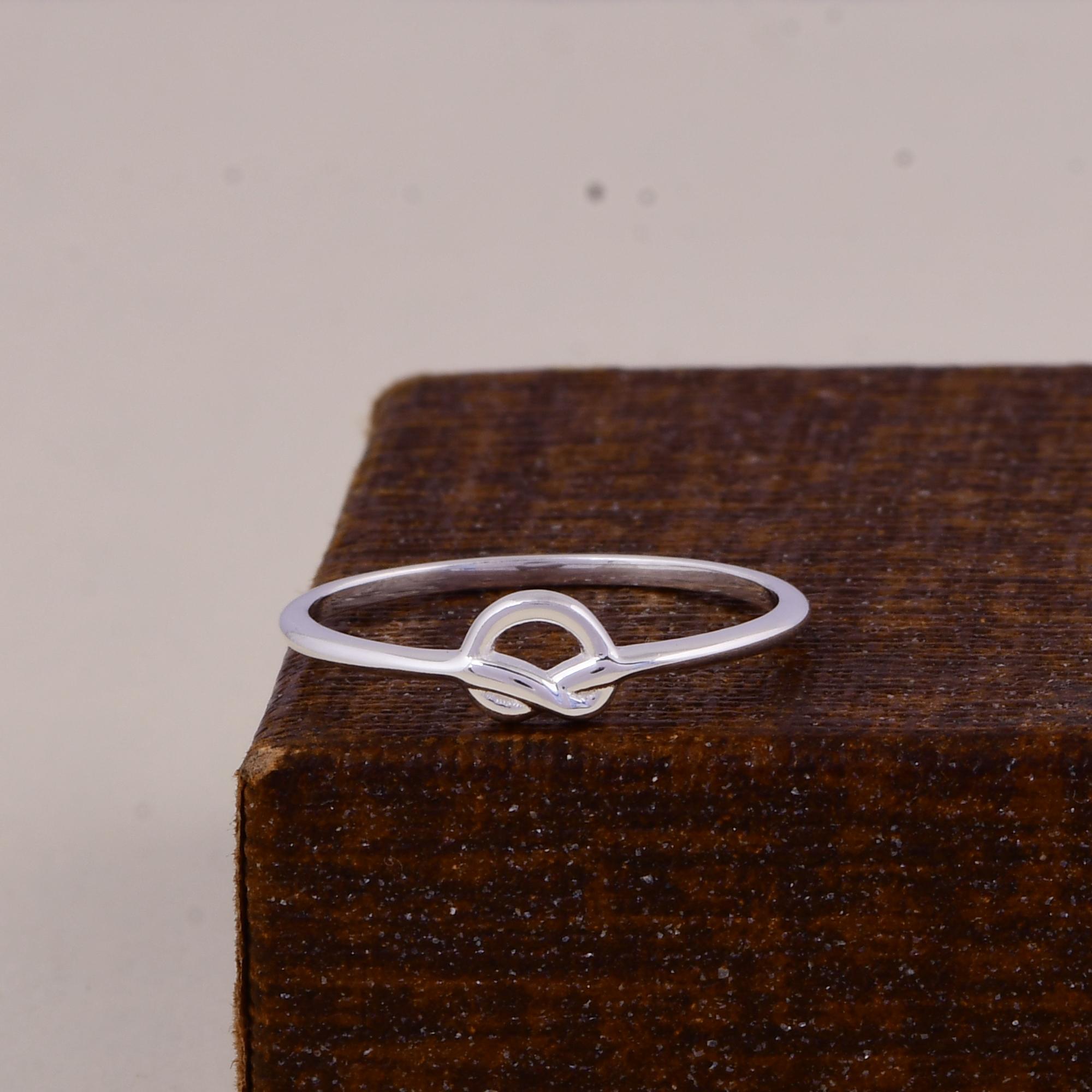Infinity Ring, 925 Sterling Silver Ring, Minimalist Promise Ring, Dainty Stackable Ring, Simple Everyday Ring, Gift for Her, Infinity Knot Ring 5