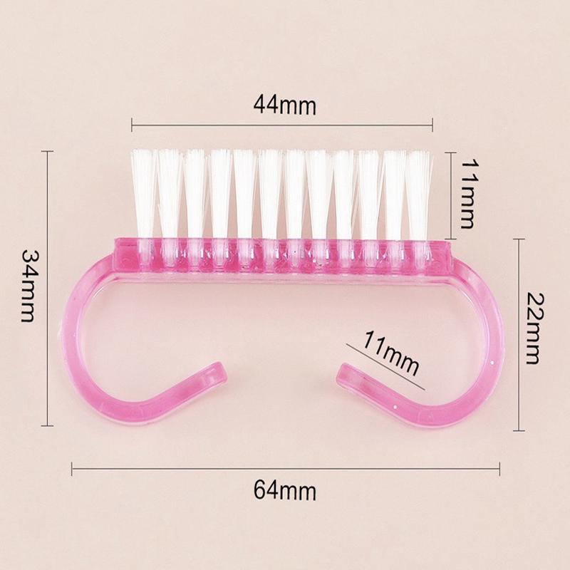 1/3Pcs Acrylic Nail Brush Color Nail Art Manicure Pedicure Soft Remove Dust Plastic Cleaning Nail Brushes File Tools Set