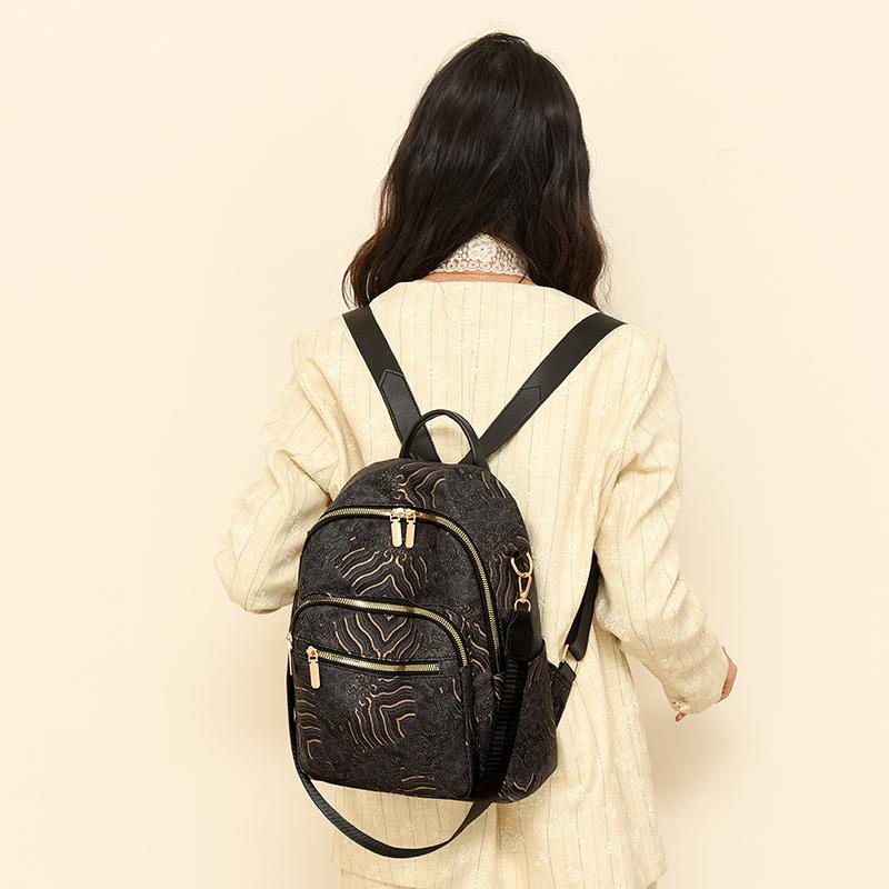 Women's Retro Print Backpack Large Capacity Backpack