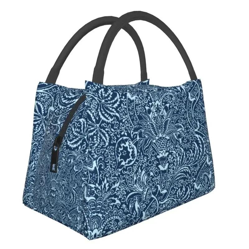 William Morris Insulated Lunch Bag for Women Portable Snakeshead Cooler Thermal Lunch Box Beach Camping Travel Shoulder Bag