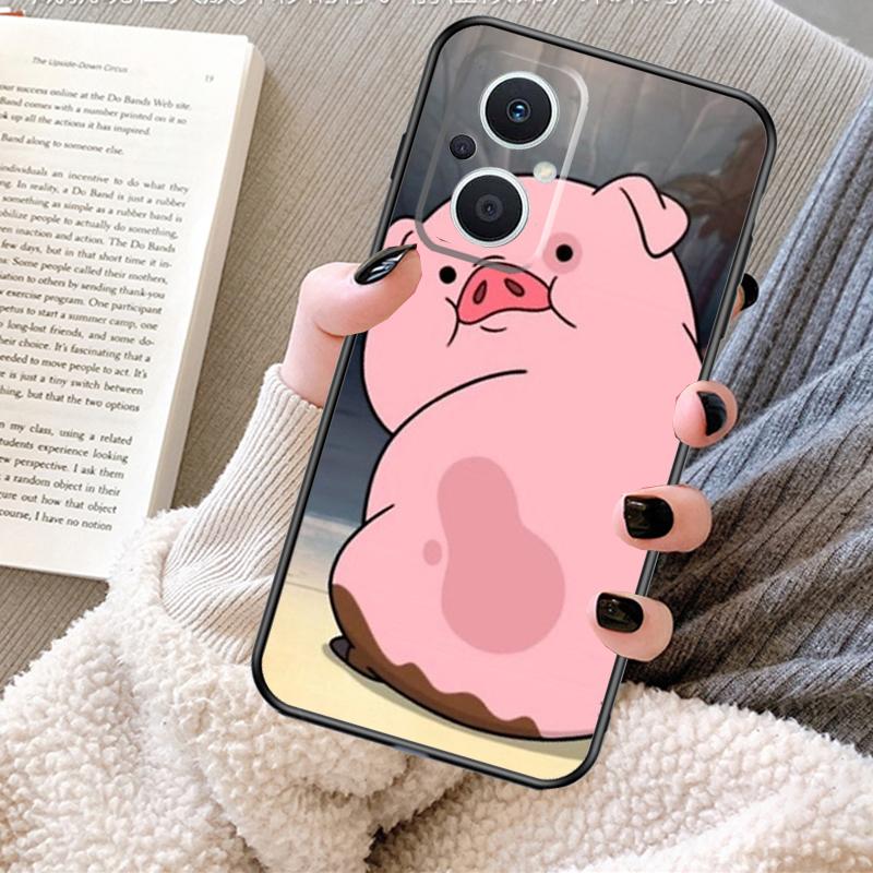 Cartoon Pig Case For OPPO Reno 12F 12 13 11 F 8T 7 8 10 Pro OPPO Find X8 X6 Pro X3 X5 Lite Cover Fundas
