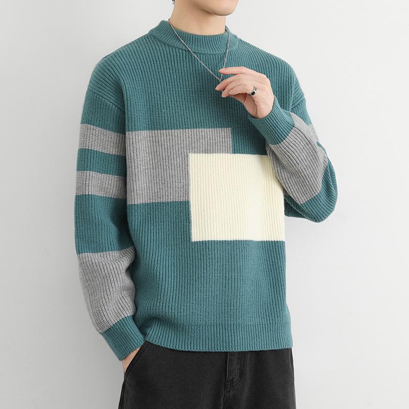 

Горячая распродажа, новый осенне-зимний повседневный свитер с круглым вырезом, вязаный свитер, большой размер, свободный свитер 3XL зелёный