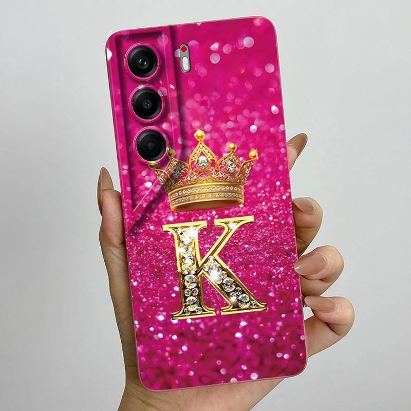 For Tecno Camon 40 Pro 4G 5G CM6 CM7 Case Crown Letter Silicone Soft Phone Cases For Tecno Camon40 Camera Protection Back Cover