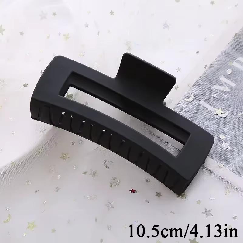 4pcs Simple Acrylic Hair Claw Clips for Women Solid Color Square Big Hair Claw Clips Fashion Shark Clip Girls Hair Accessories