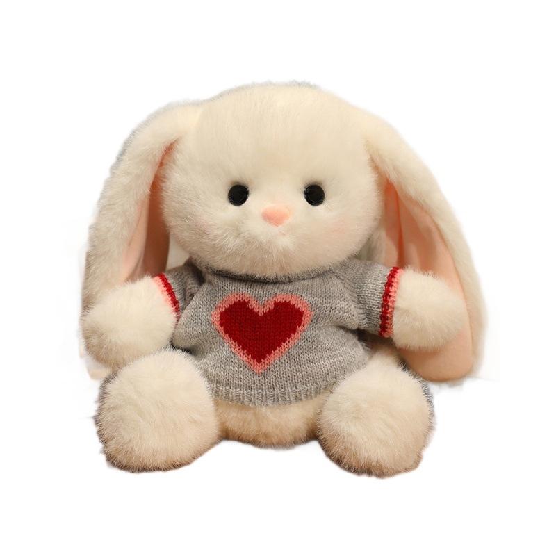 Bambola Coniglietto Carino Giocattolo di Peluche Bambola di Pezza Cuscino per Dormire per Bambini Regalo di Compleanno per Bambine