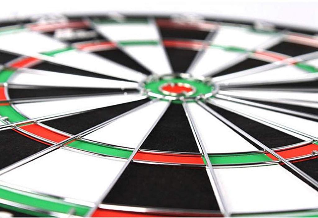 TradeWind Double-Sided Dartboard, 29cm, Includes 4 Darts, for Indoor Play, Party Games, Competition, and Practice.