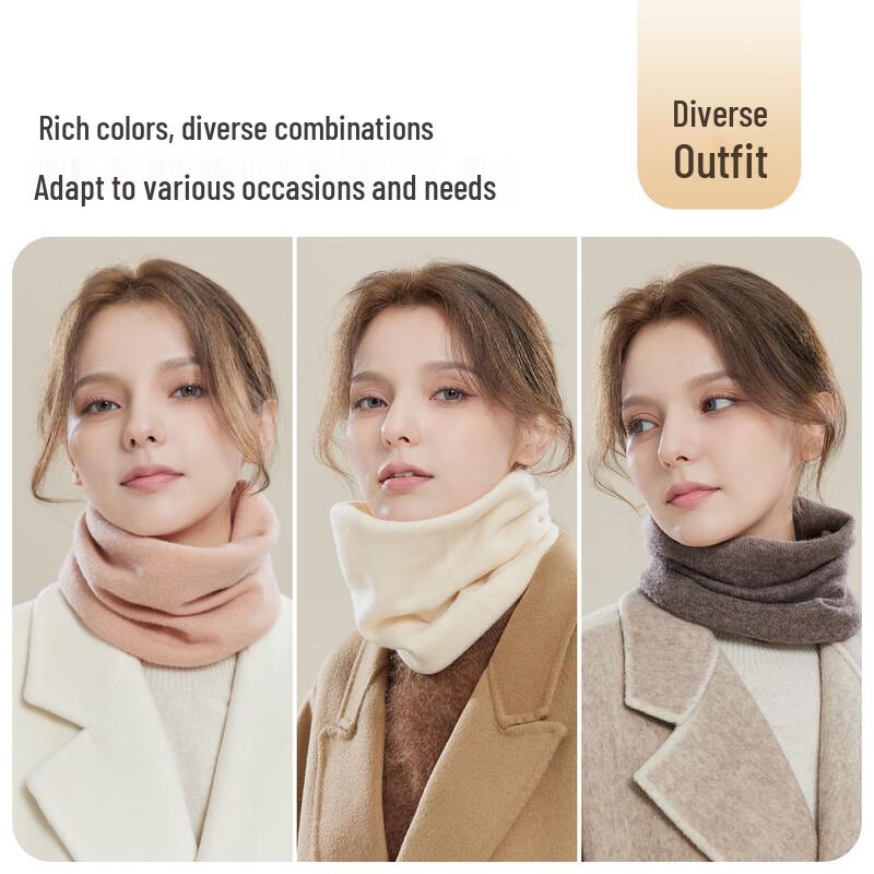 JIUMU Women's 100% Pure Wool Warm Neck Scarf