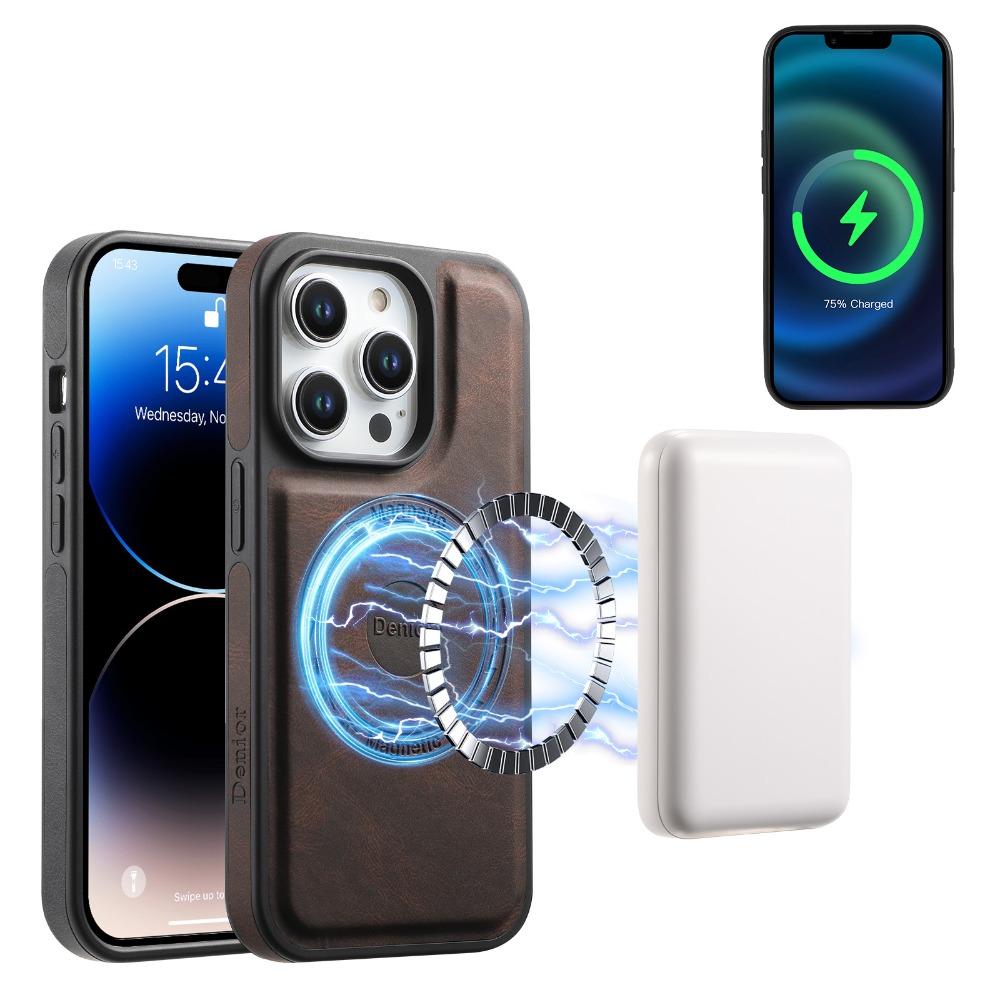 Magnetische Hülle für iPhone 16 15 14 13 12 Pro Max Plus Vintage Lederhülle für Magsafe Anti-Schlag Weiche Hülle iP16 Handy ./\';p