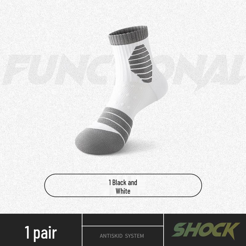 Men's & Women's Mid-Calf Terry Bottom Athletic Socks - Thick, Plus Size, Perfect for Badminton, Basketball, Fitness & More