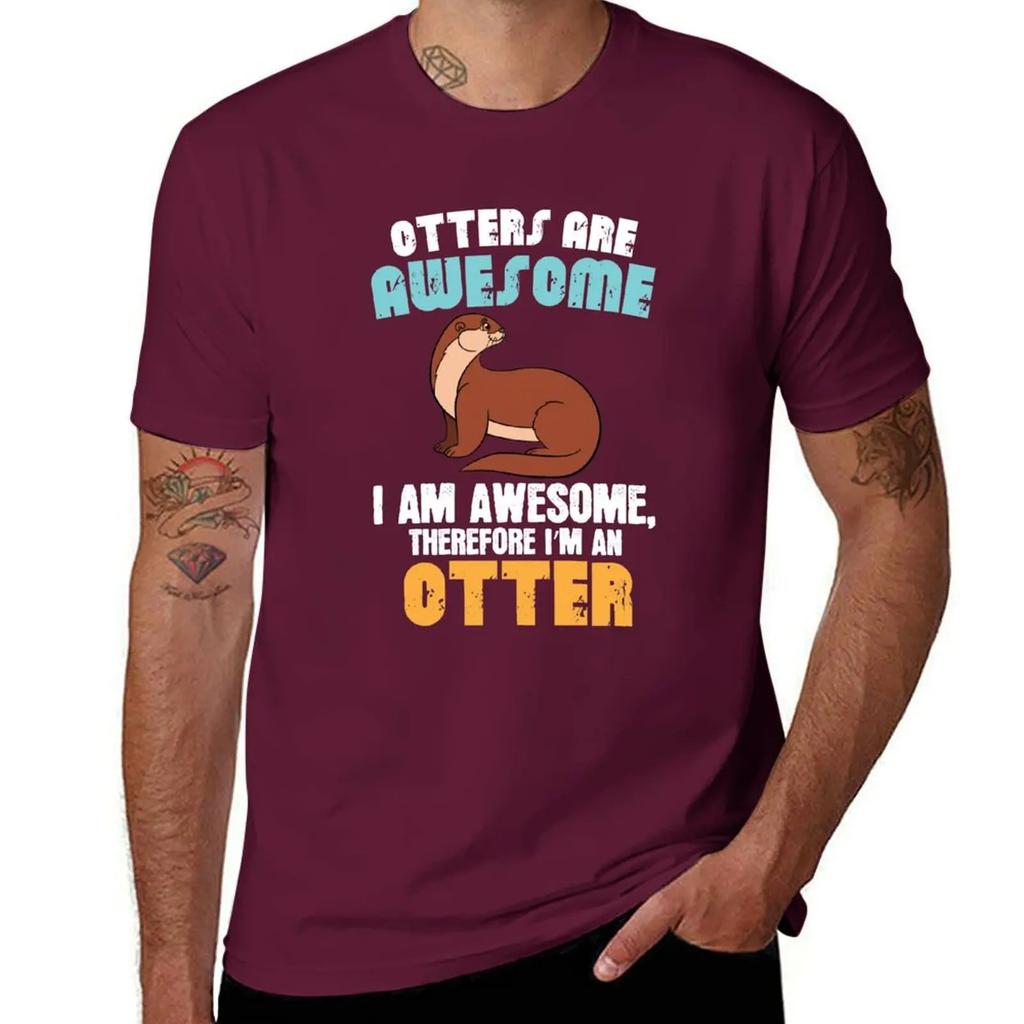 Otter Are Awesome T-Shirt sublime sweat summer tops graphics mens t shirts casual stylish