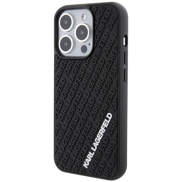 Karl Lagerfeld KLHCP15L3DMKRLK iPhone 15 Pro 6.1" black hardcase 3D Rubber Multi Logo