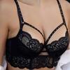 Sexy European and American Temptation Thin Lace Bra Set with Steel Support Women's Underwear Set