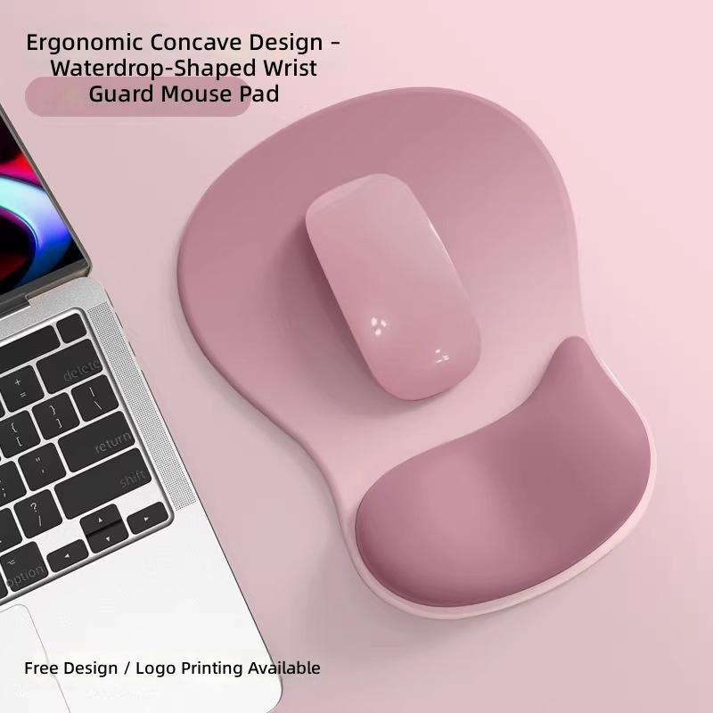 Gradient Simple Thickened Anti-Slip Ergonomic Computer Mouse Pad with Wrist Rest and Silicone Mouse Mat