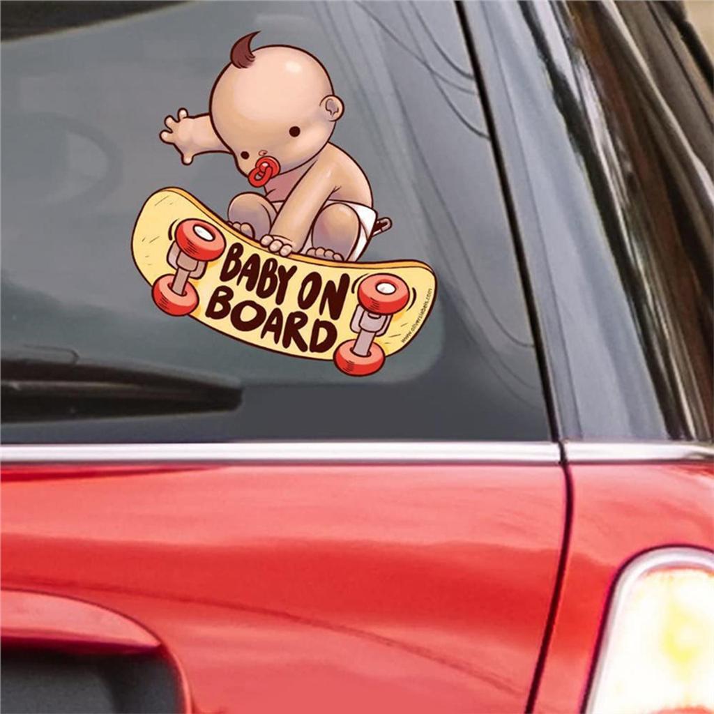 Autoaufkleber für Fenster PVC Glasaufkleber mit Babyroller-Design für Automobil Kratzfeste Klebeaufkleber für Limousine