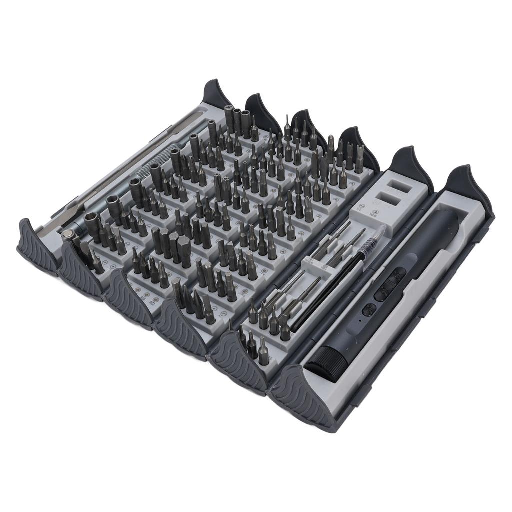 124 in 1 Electric Screwdriver Set Cordless Rechargeable Screwdriver Repair Tool Kit with Storage