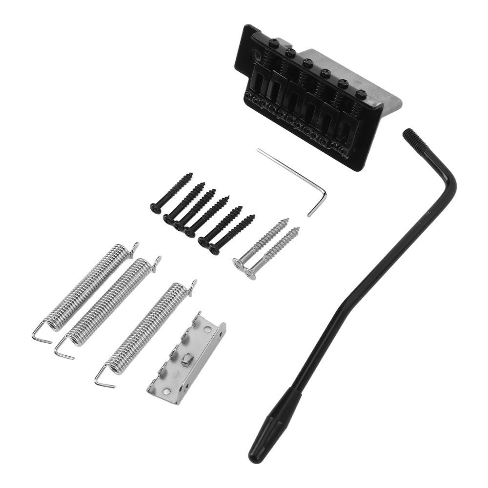 Metal Tremolo Bridge Set Wear Resistant 6 String Tremolo System  Electric Guitar Replacement чёрный