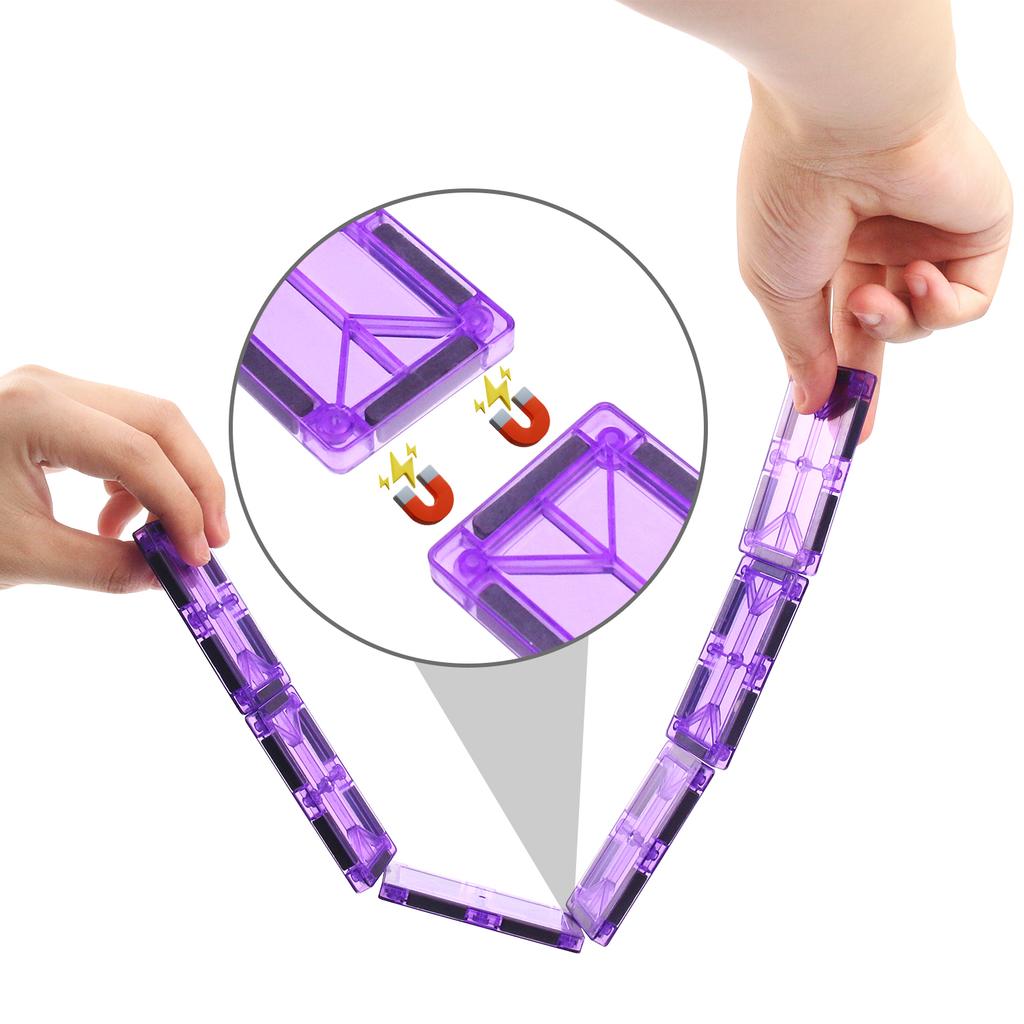 22Pcs Large Color Window Magnetic Block Building Toys For Parent Child Interactive Diy Castle Assembly