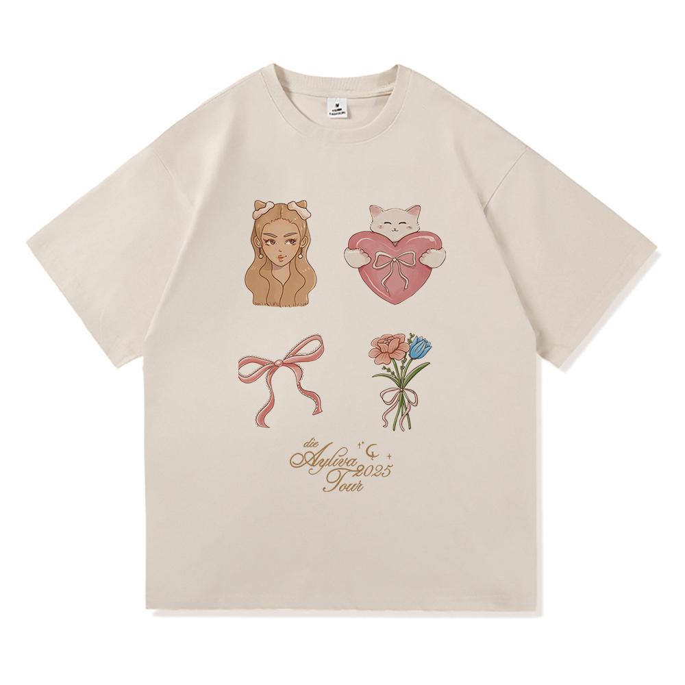 2026 Die Ayliva Tour Mode HerrenDamen Kleidung Retro Harajuku Hochwertige Oberteile Fan Geschenk Baumwoll T-Shirts