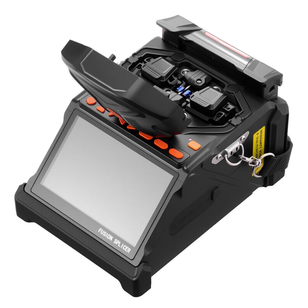 VEVOR Fiber Fusion Splicer 6 Motors, Core & Clad Alignment Fibers Optic Splicer with 6s Fast Splicing and 13s Heating, 5" LCD Screen