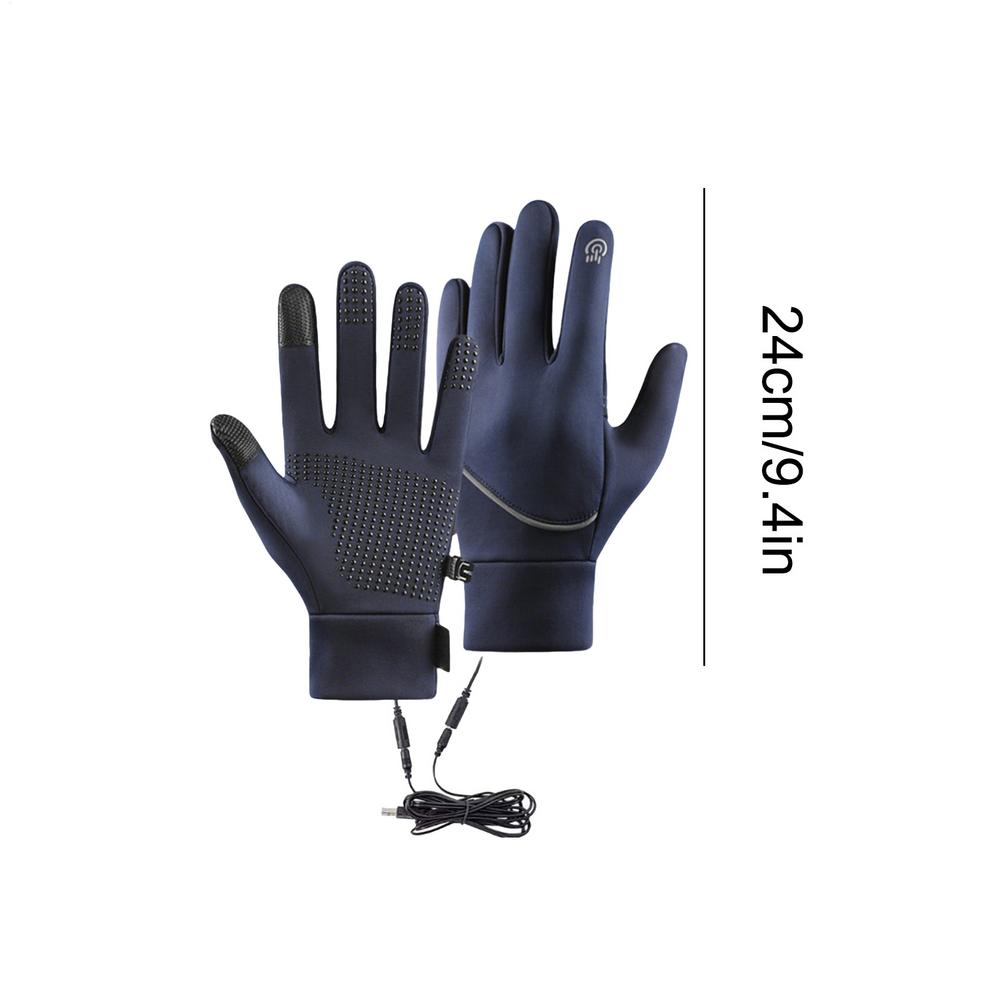 New Heated Work Gloves USB Winter Warm Heating Mitten Thermal Windproof Waterproof Warmers Touchscreen Mitt for Driving Snow
