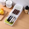 Kitchen Drawer Organizer Tray with Adjustable Compartments Cutlery Holder for Knives Forks Spoons Space-Saving Multi-Purpose Storage for Utensils